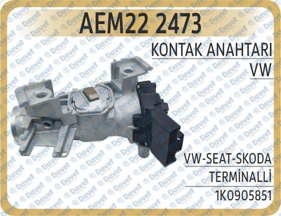 AEM 222473 Kontak Anahtari Vw-Seat-Skoda Terminalli